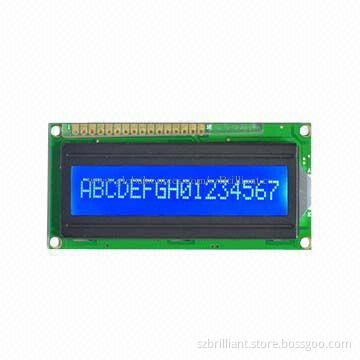 16x1 Character LCD Display Module, Monochrome, Positive, 3 or 5V, White LED Backlight